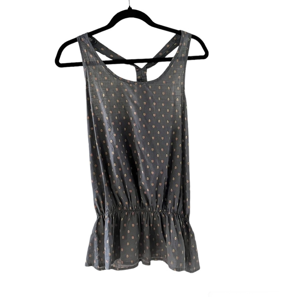 Mossimo Racerback Cinched Dotted Tank Top Blouse